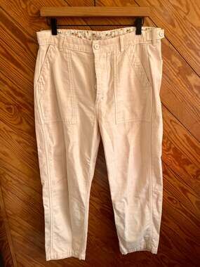American Eagle Utility Pants Cream Size 10 Short